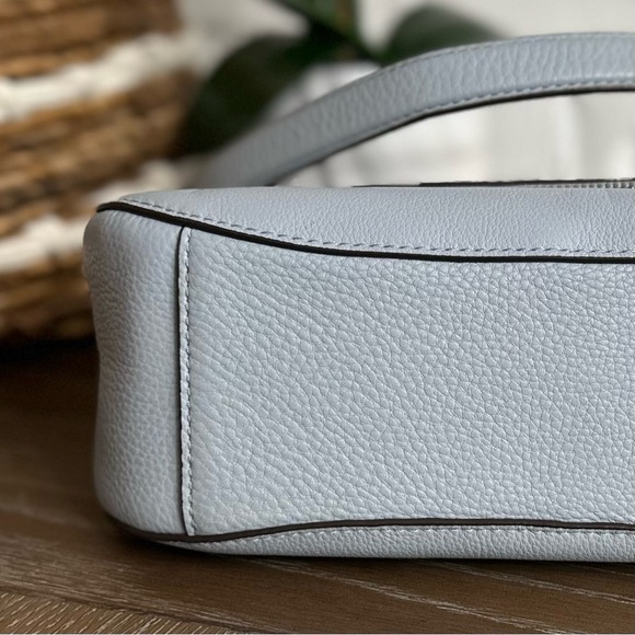 EUC $359 Kate Spade Jackson Medium Flap Shoulder Bag (Frosted Blue with Silver) - Picture 8 of 13